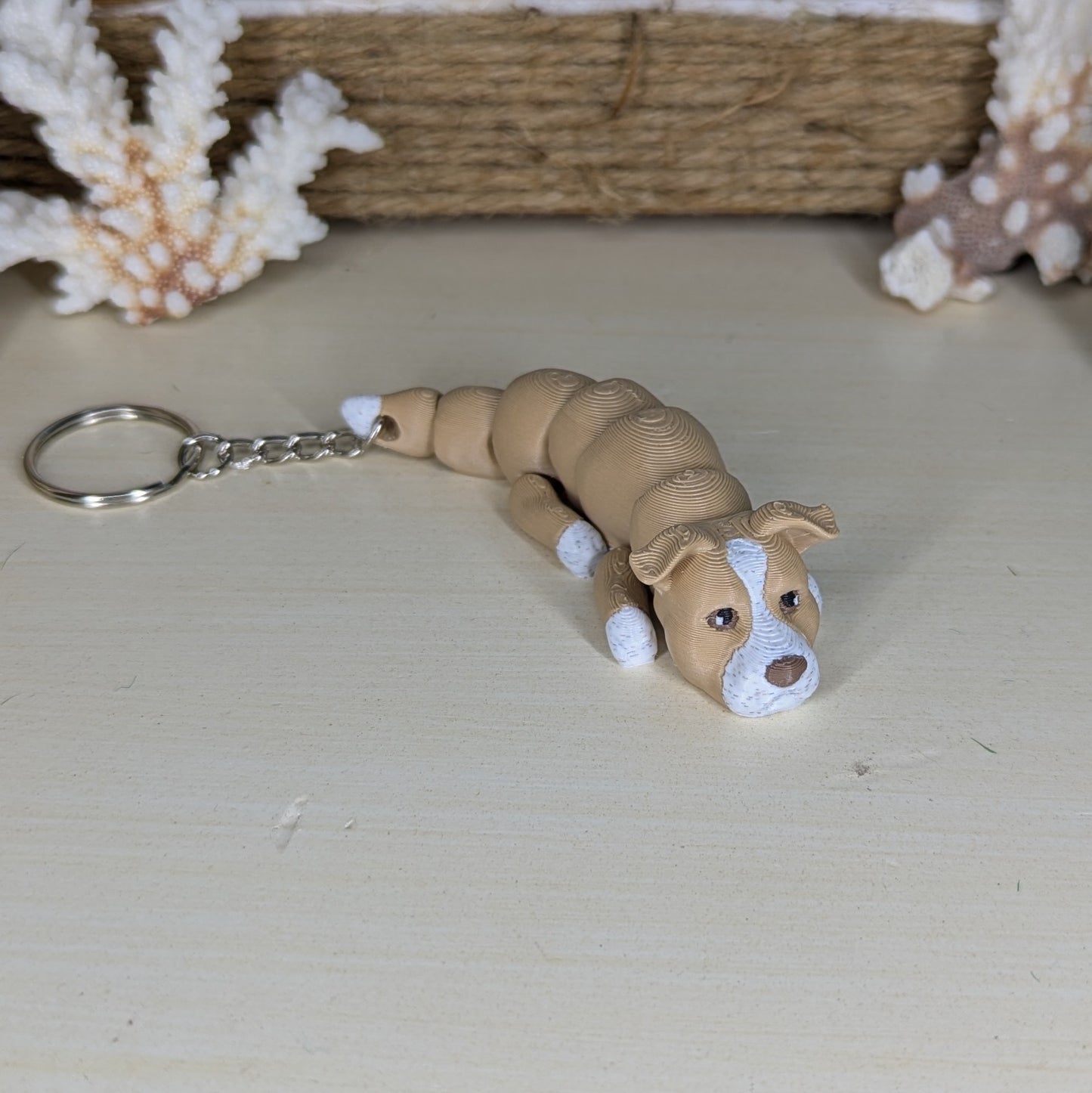 Pitbull Dog Keychain
