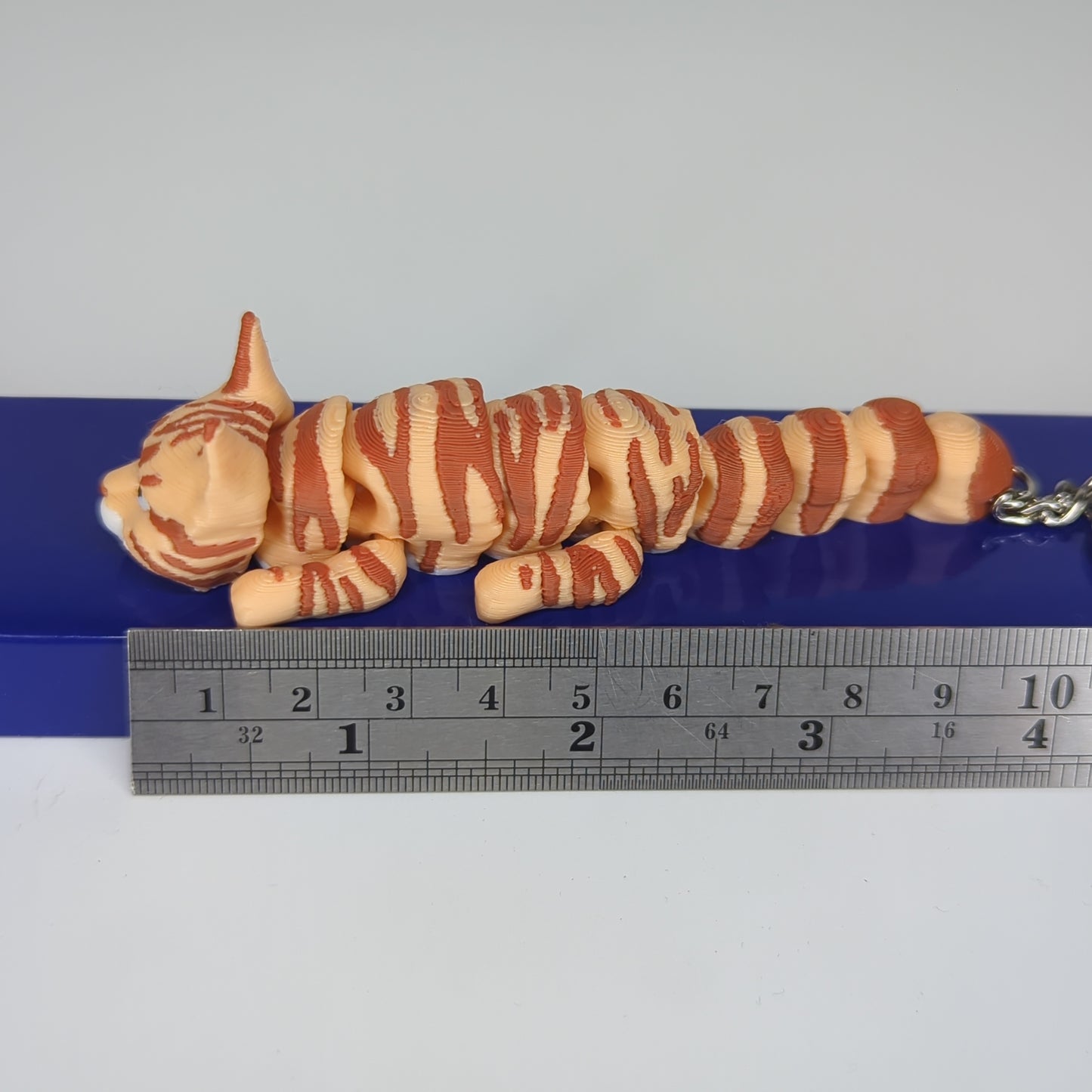 Tabby Orange flexi keychain
