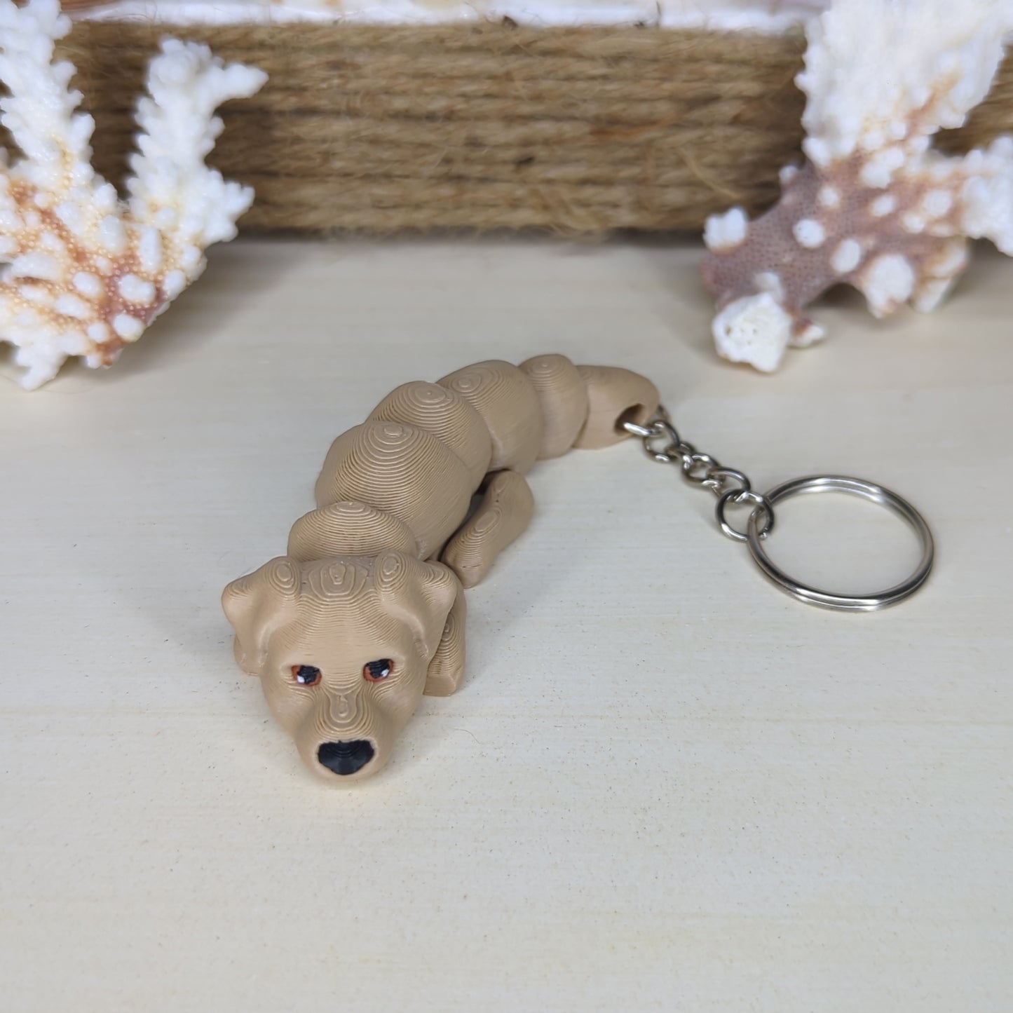 Golden lab flexi keychain
