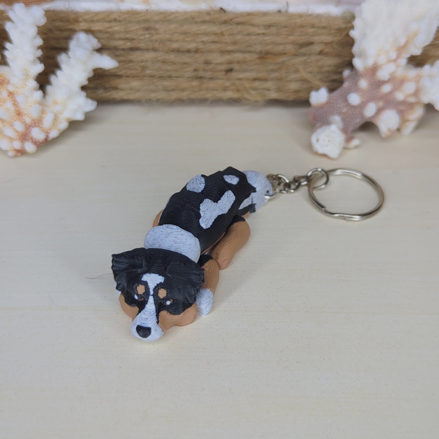 Australian Shepherd flexi keychain