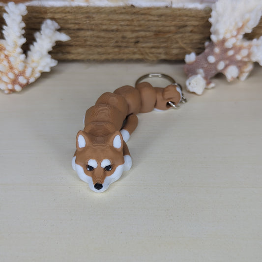 Shiba Inu flexi keychain