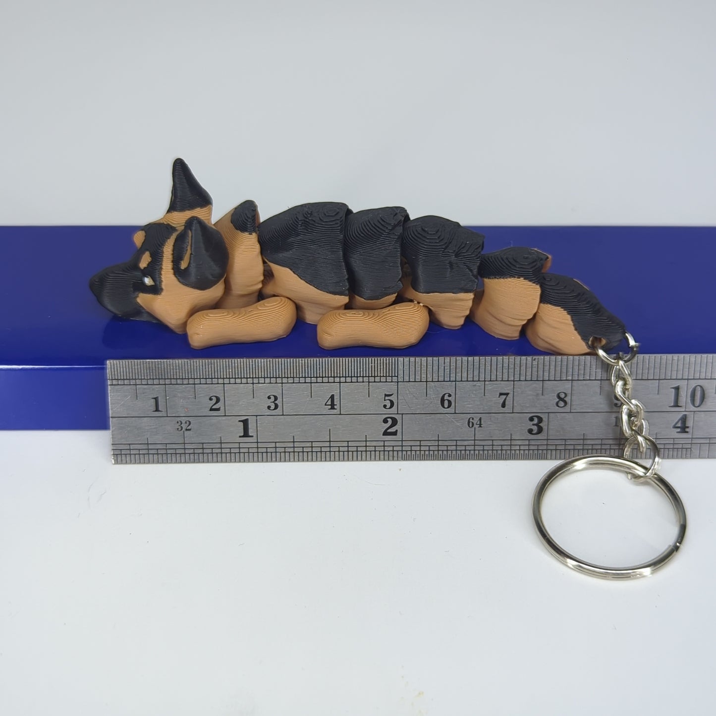 German Shepherd flexi keychain