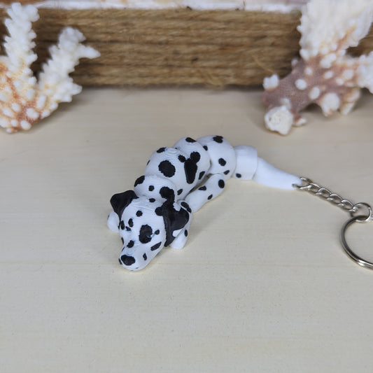 Dalmatian flexi keychain