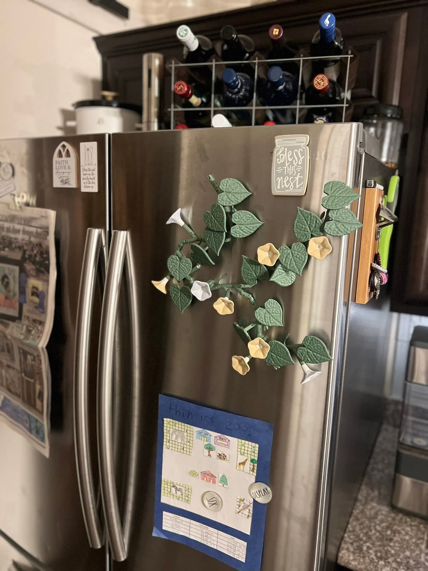 Vining Flower Magnet