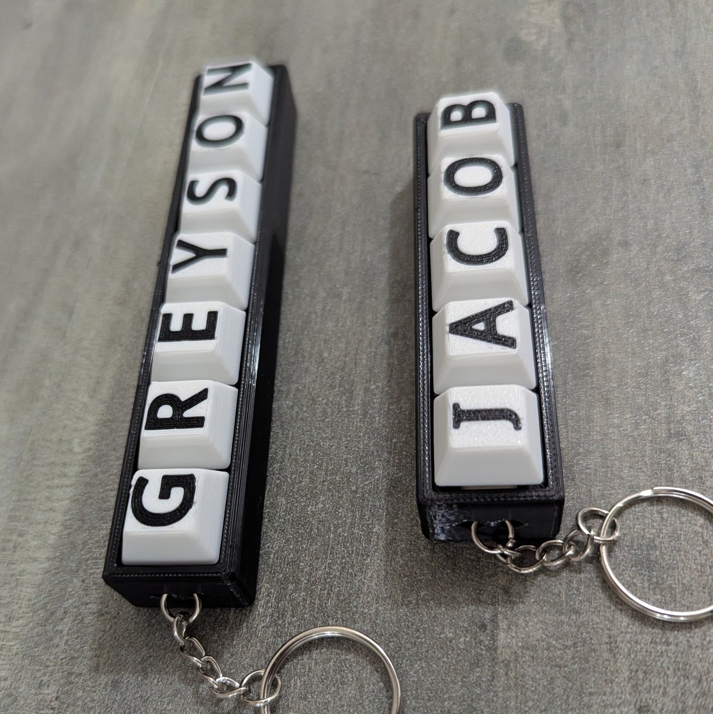 6+ Letter Customized Name Clicker Keychain