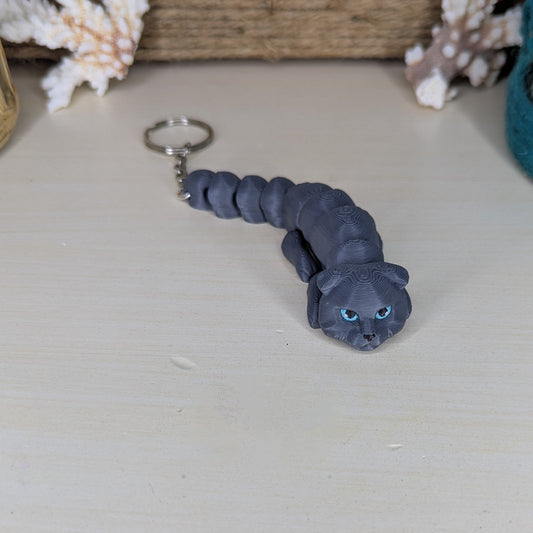 Scottish Fold Cat Keychain
