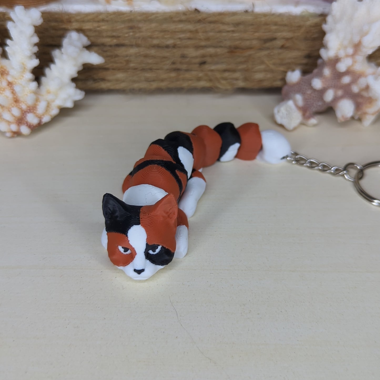 Calico Orange flexi keychain