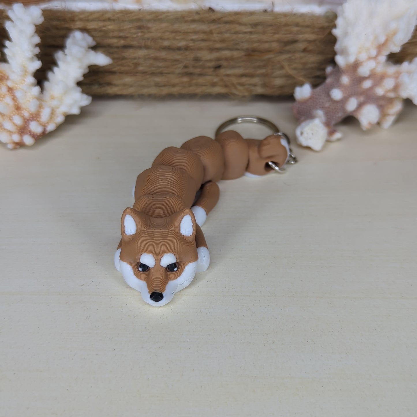 Shiba Inu flexi keychain