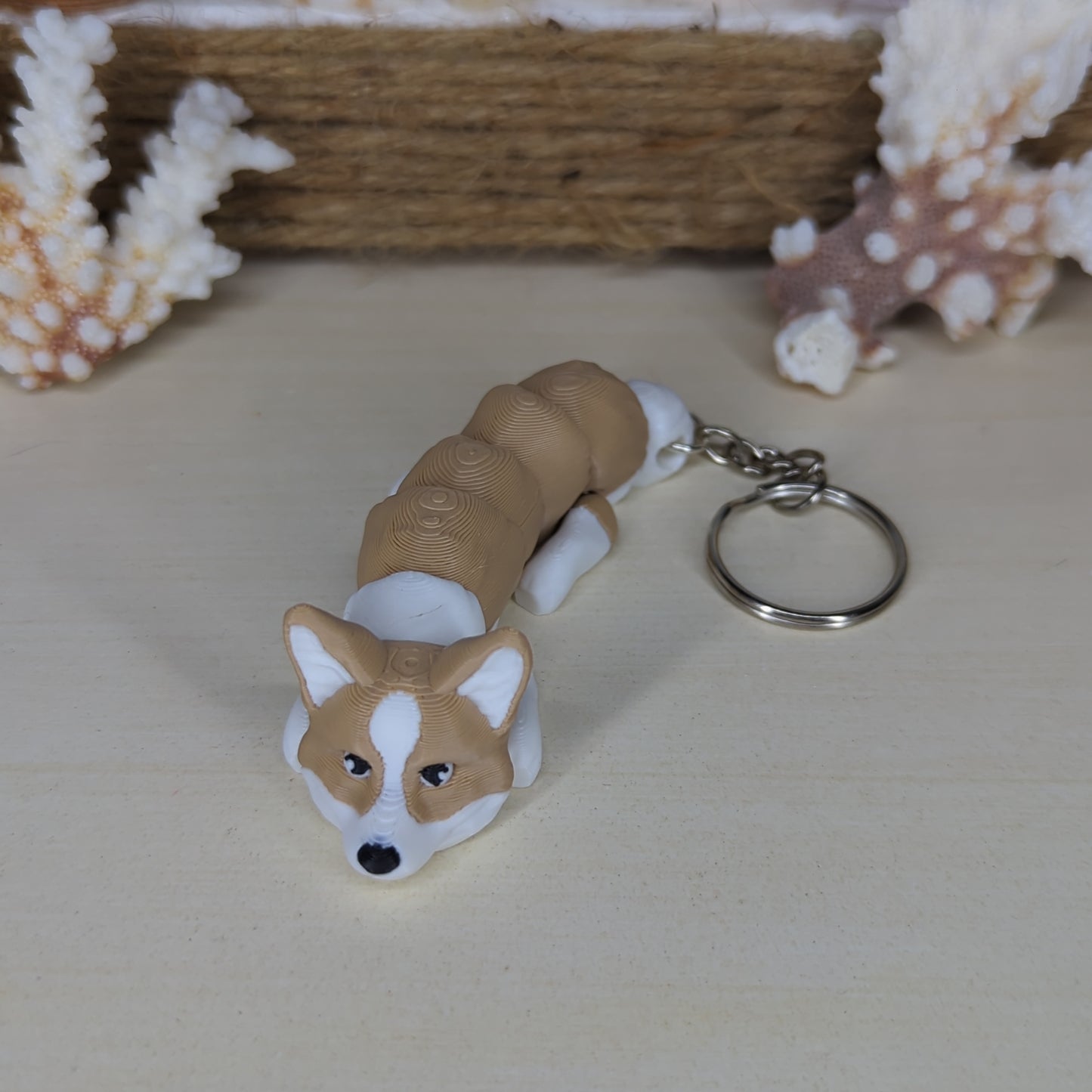 Corgi flexi keychain