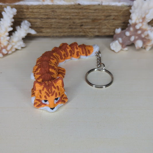 Maine Coon bright orange flexi keychain