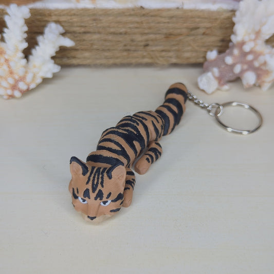 Tabby Brown flexi keychain