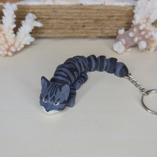 Tabby Gray flexi keychain