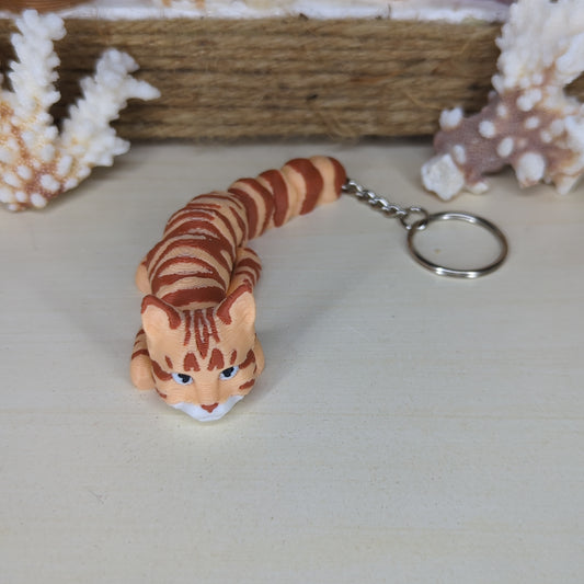 Tabby Orange flexi keychain