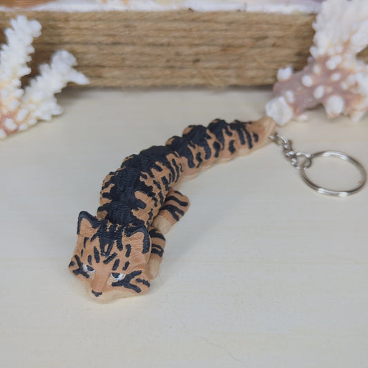 Maine Coon Brown flexi keychain